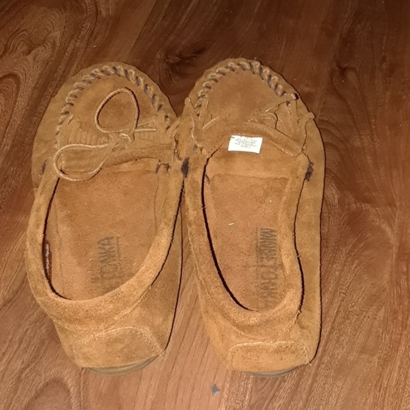 Minnetonka Suede Mocassins Women's sz 3 - Picture 4 of 8